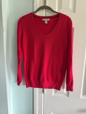 Talbots dark pink Scoop-Neck Knit Sweater